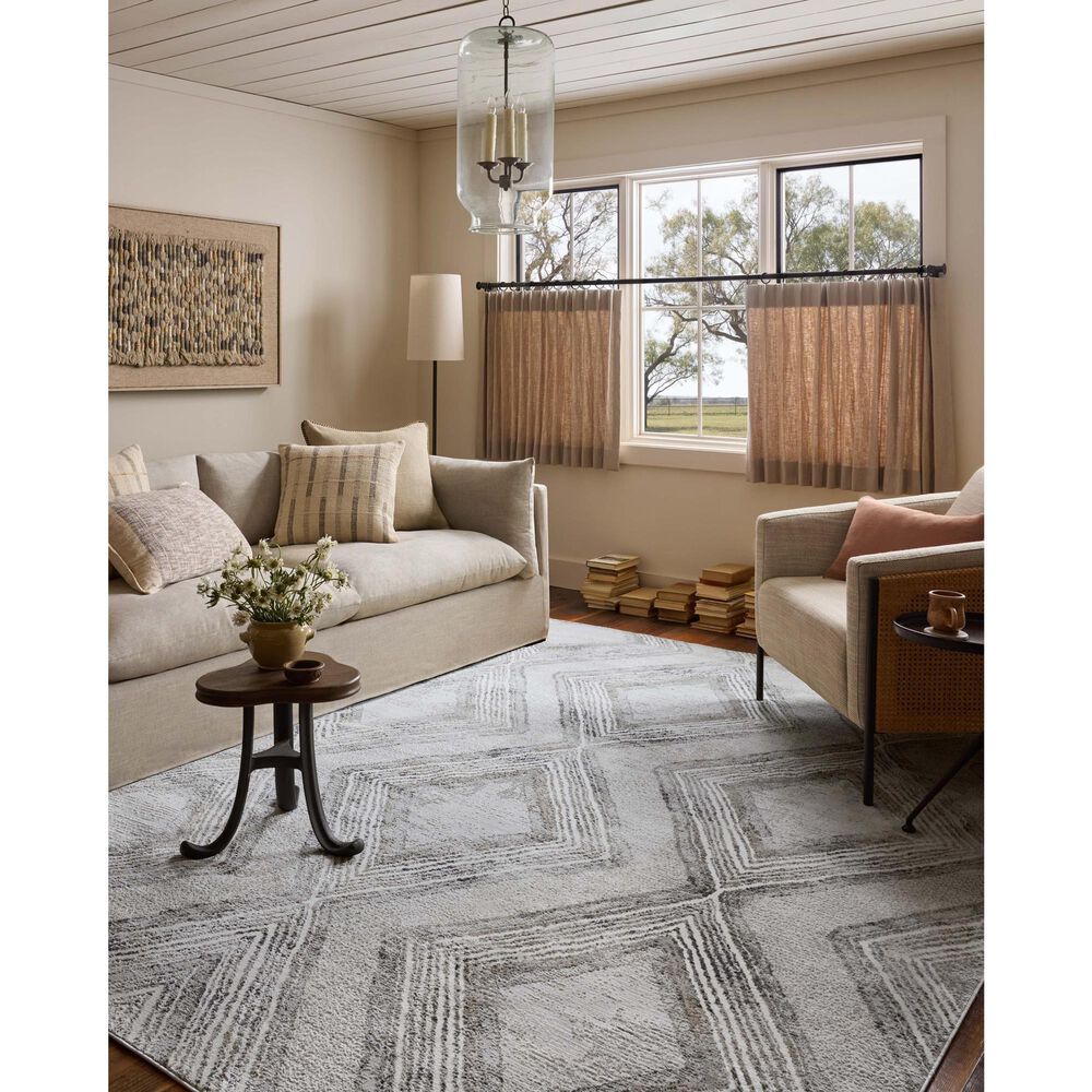 Loloi Hollis Mist and Natural 2'7" x 10' Runner, , large