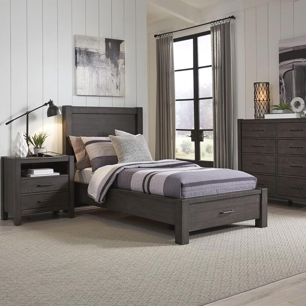 Riva Ridge Mill Creek Twin Storage Bed in Carob, , large