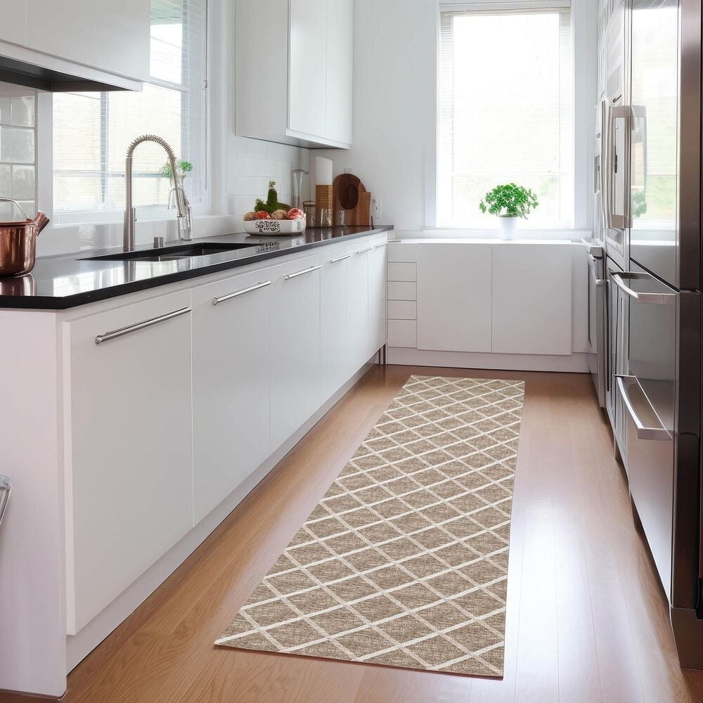Dalyn Rug Company York 2&#39;3&quot; x 10&#39; Taupe Indoor/Outdoor Runner, , large