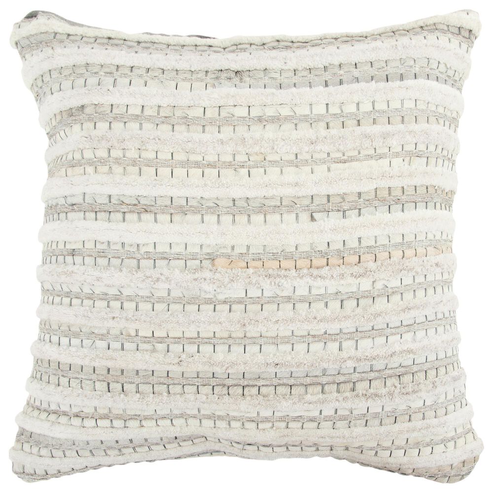 Rizzy Home Donny Osmond Stripe 20" Pillow Cover in Natural and Beige, , large