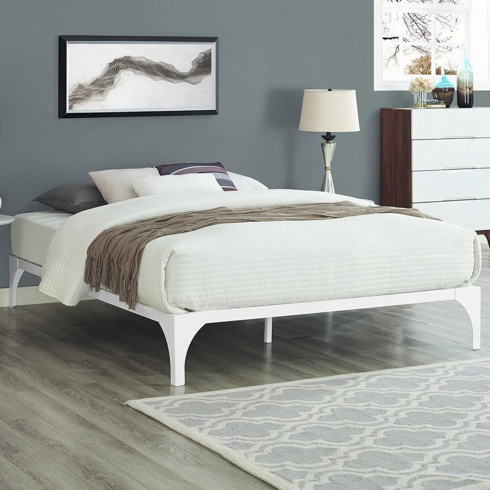 Modway Ollie King Bed Frame in White, , large