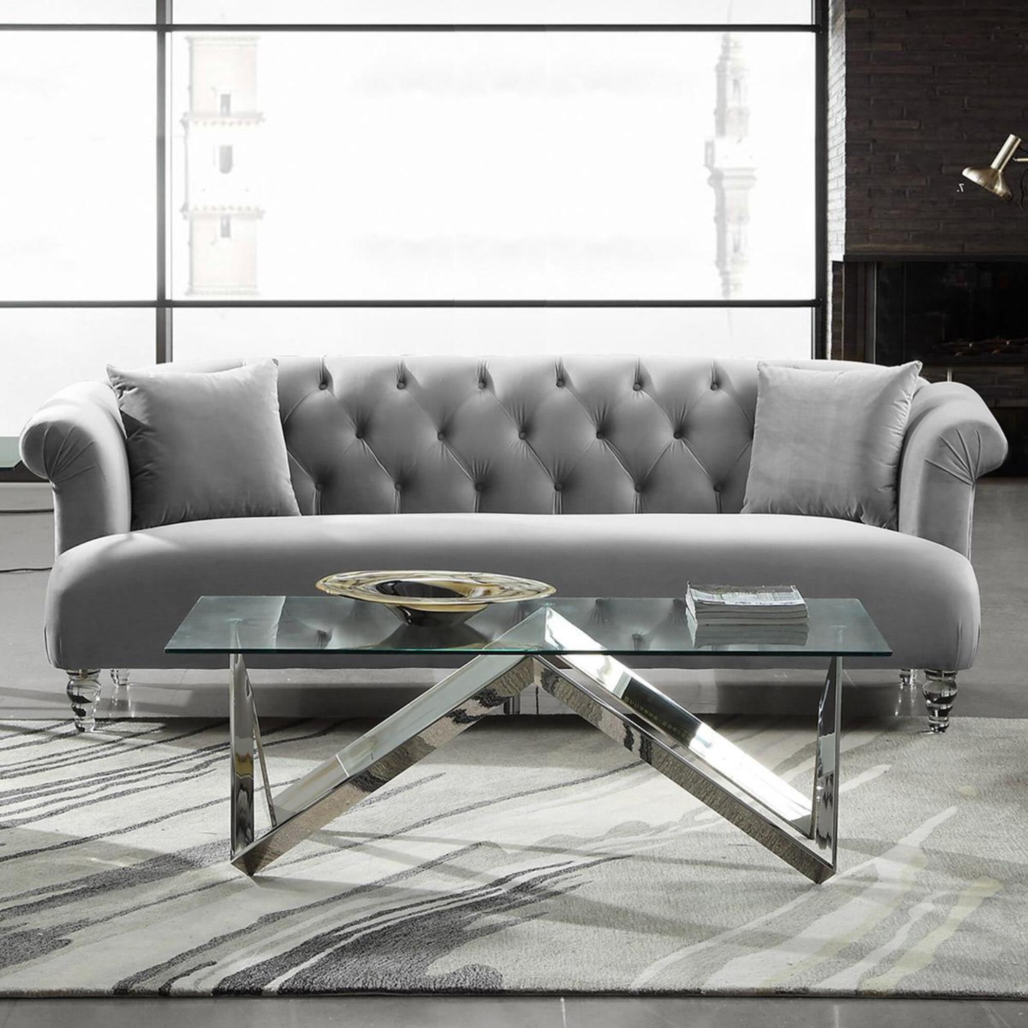 Blue River Elegance Sofa in Gray and Acrylic NFM