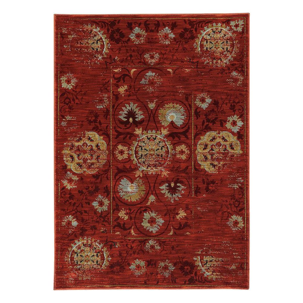 Oriental Weavers Sedona 6386E 3'10" x 5'5" Red Area Rug, , large