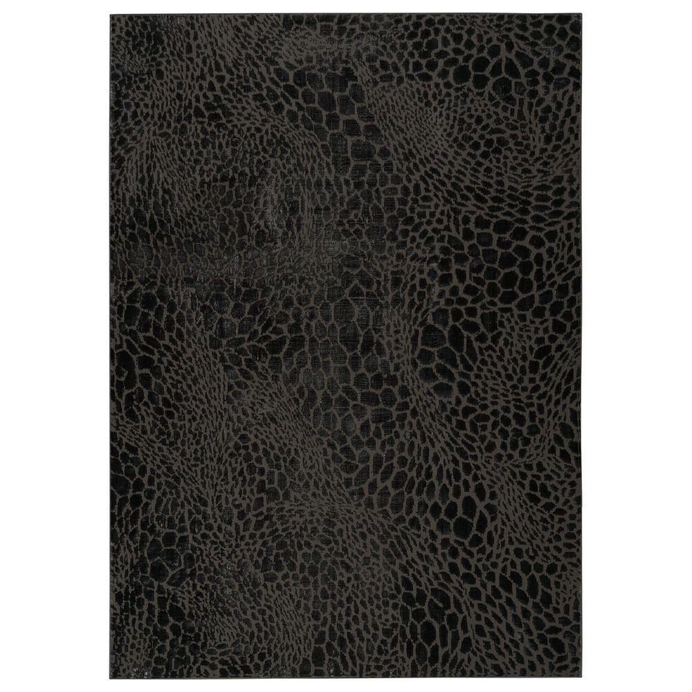 Nourison Desire Charcoal and Silver 5"3" x 7"3" Area Rug, , large