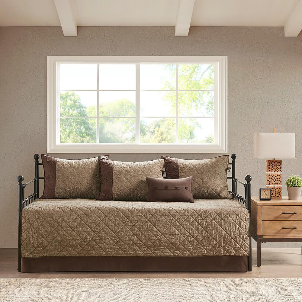 Hampton Park Boone 6-Piece Reversible Daybed Cover Set in Brown, , large