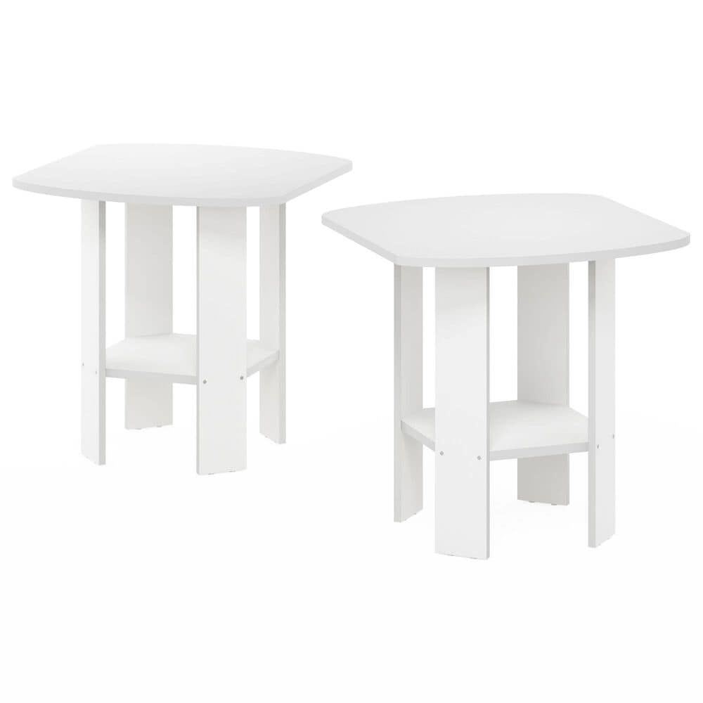 HOMLUX End Table in White (Set of 2), , large