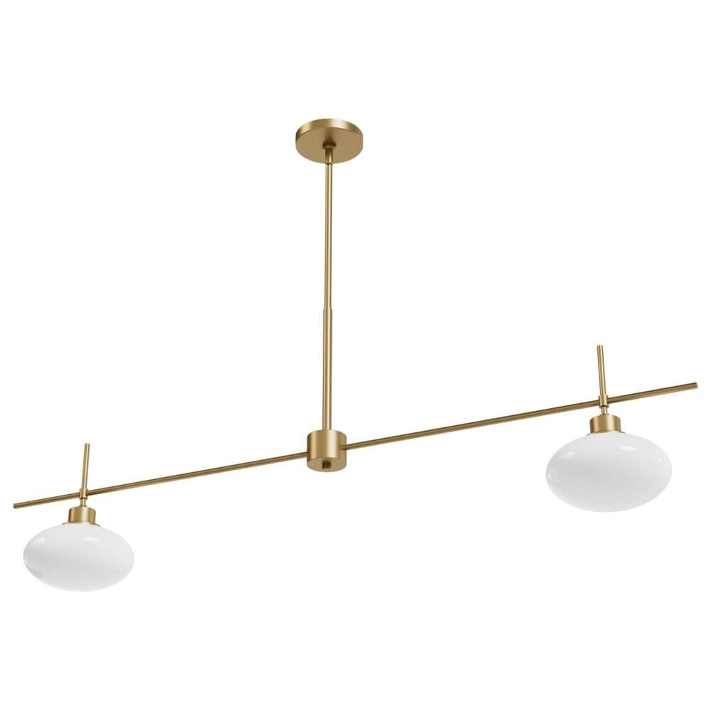 Hunter Getty Jasmine Roth 2-Light Linear Ceiling Light in Luxe Gold, , large
