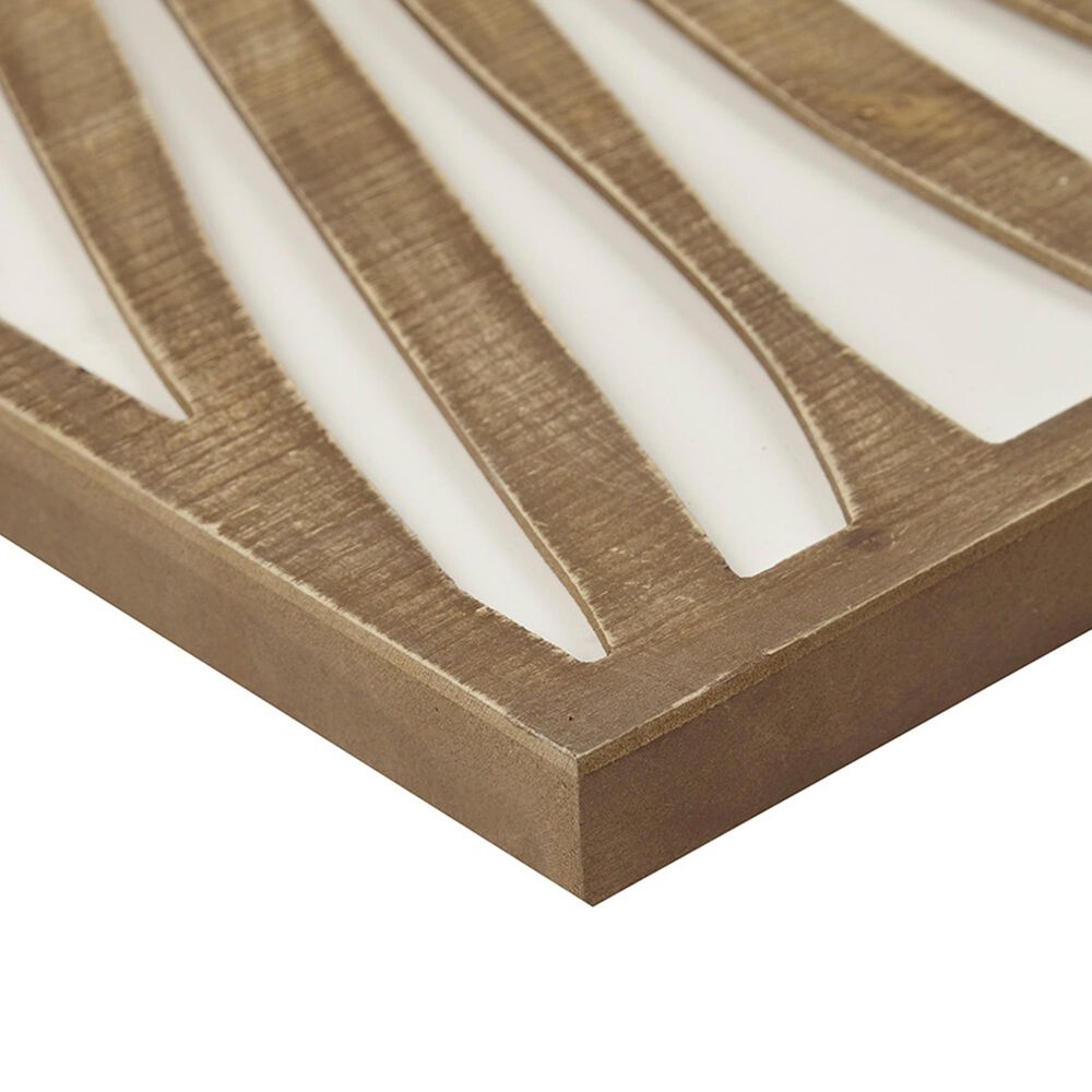 Hearth and Haven 32" x 16" Wood Panel Wall Decor in Dark Brown and White (Set of 2), , large