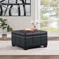 Valor Living Detour Strap Square Storage Ottoman in Black, , large