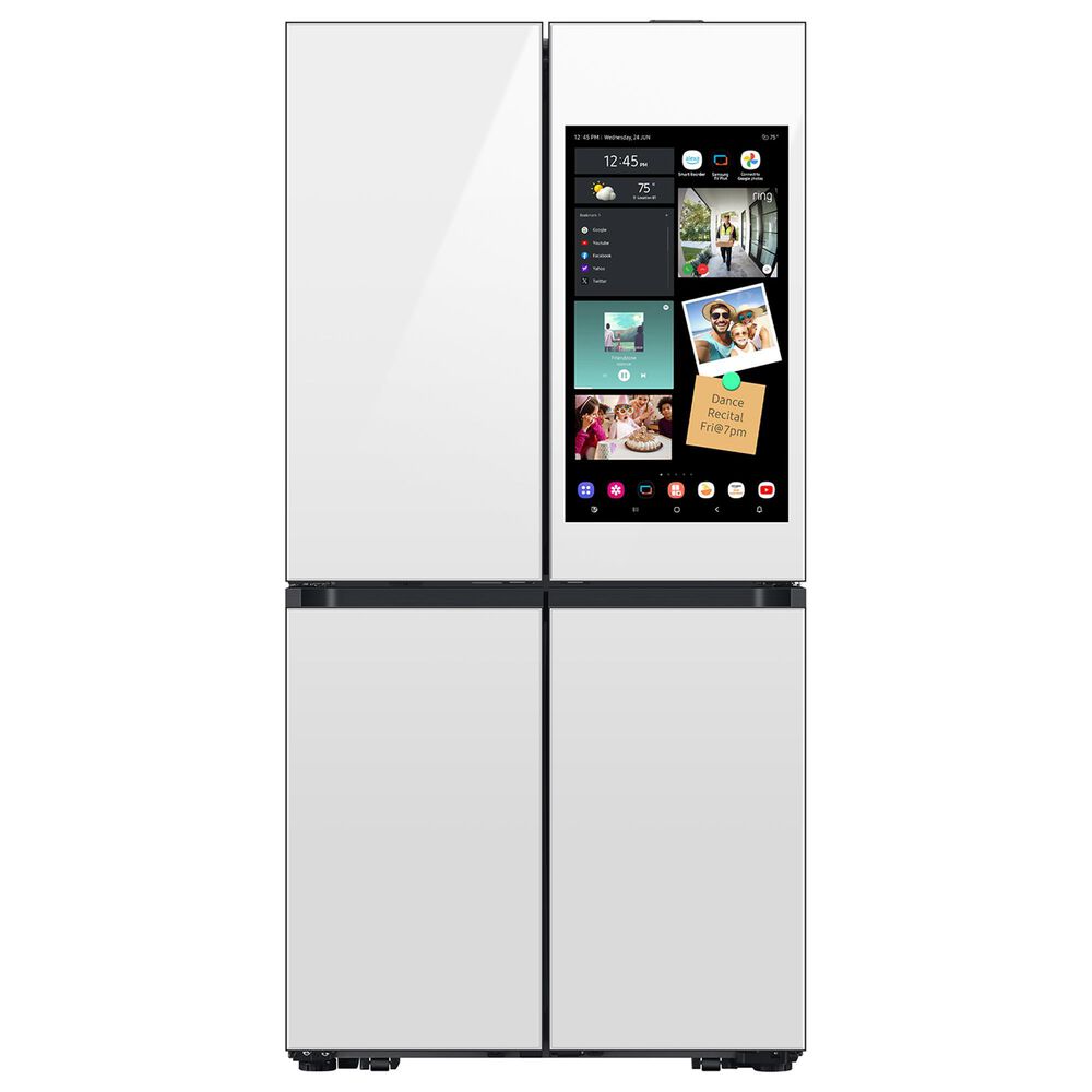 Samsung Bespoke 22.5 Cu. Ft. Bespoke 4-Door Flex French Door Refrigerator with AI Family Hub+ in White Glass, , large