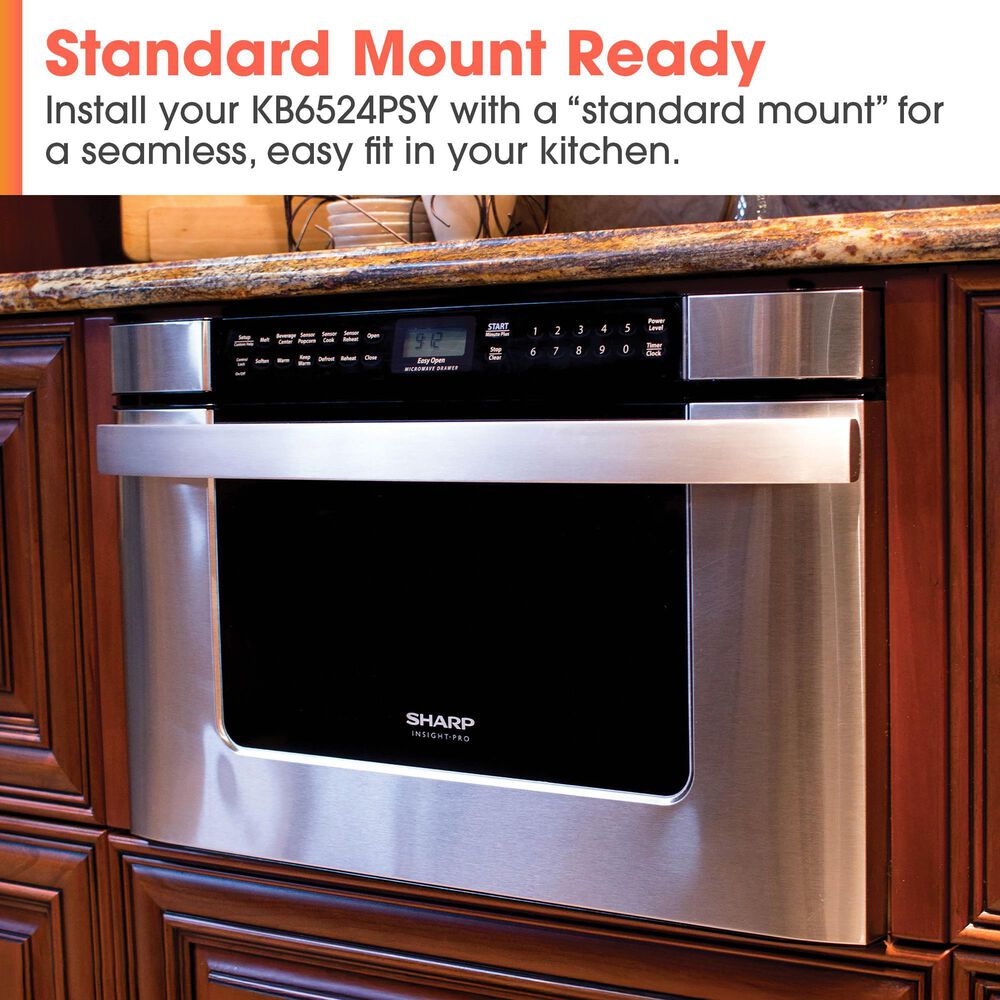 Sharp 24" "Easy Open" Microwave Drawer in Stainless Steel, , large