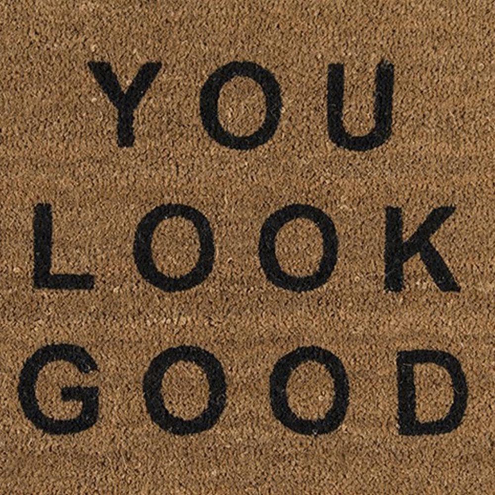 Novogratz Aloha You Look Good ALO-6 1&#39;6&quot; x 2&#39;6&quot; Natural Door Mat, , large