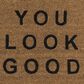 Novogratz Aloha You Look Good ALO-6 1"6" x 2"6" Natural Door Mat, , large