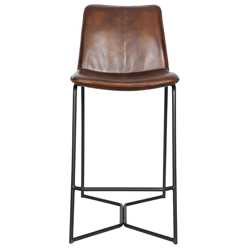 Home Trends &amp; Design Essex Morgan Counter Stool with Chestnut Cushion in Black, , large