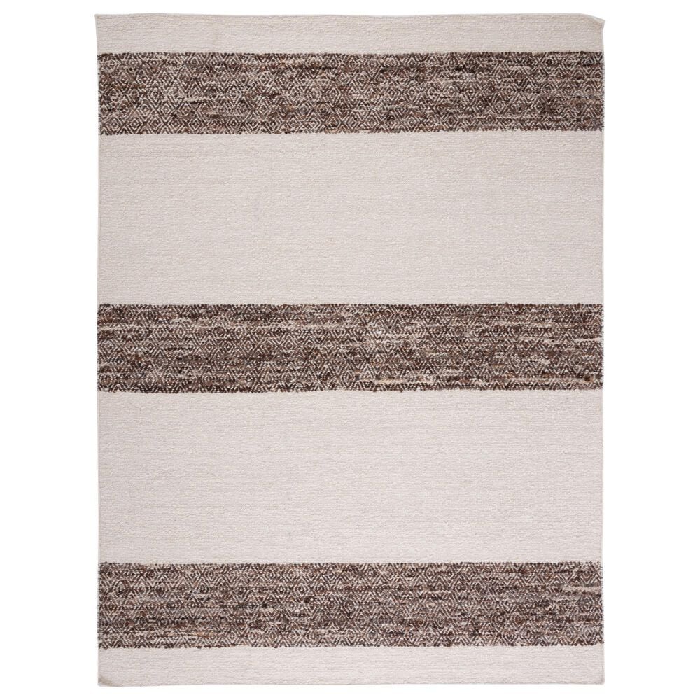 Safavieh Natura NAT321A 9" x 12" Ivory and Brown Area Rug, , large
