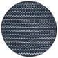 Safavieh Montauk 6" Round Turquoise, Navy Blue and Black Area Rug, , large