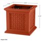 Timberlake Faux Rattan Planter Box in Terracotta, , large