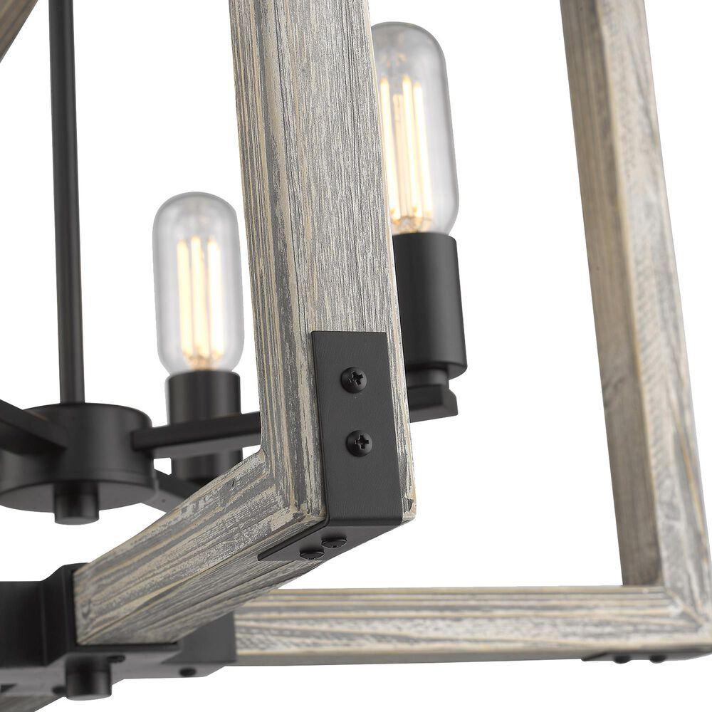 Golden Lighting Lowell 4-Light Chandelier in Matte Black, , large