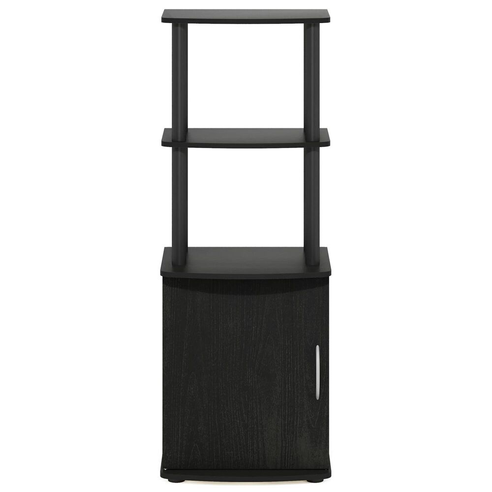 HOMLUX 2-Tier Standing Bookshelf with Storage Cabinet in Blackwood and Black, , large