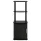 HOMLUX 2-Tier Standing Bookshelf with Storage Cabinet in Blackwood and Black, , large