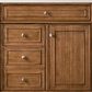James Martin Vanities Bristol 36" Single Bathroom Vanity in Saddle Brown with Single Hole 3 cm White Zeus Quartz Top and Rectangular Sink, , large