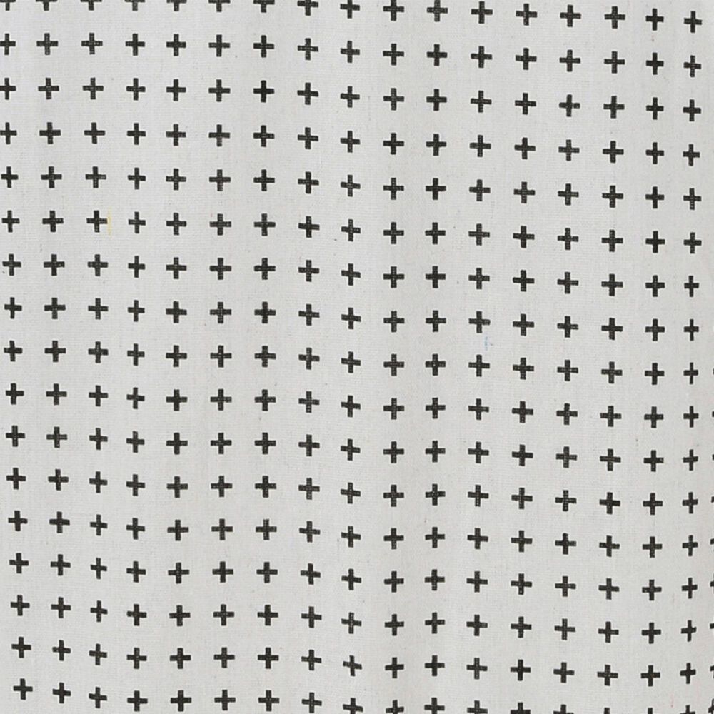 Household Essentials Hamper with Cross Pattern in Black and White, , large