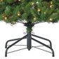 The Gerson Company 7.5" Pre-Lit Artificial Stone Pine with White Lights in Green, , large