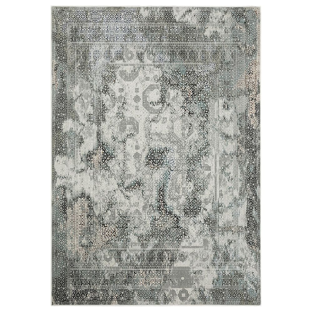 Oriental Weavers Gemini Buried Treasures 7"10" x 10"10" Grey Area Rug, , large