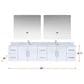 Lexora Home Geneva 84" Double Bathroom Vanity Cabinet Only in Glossy White and 36" LED Mirrors, , large