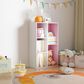 HOMLUX 5-Cube Reversible Storage Bookshelf in White and Pink, , large