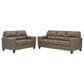 Ashley Navi Stationary Sofa and Loveseat Set in Fossil, , large
