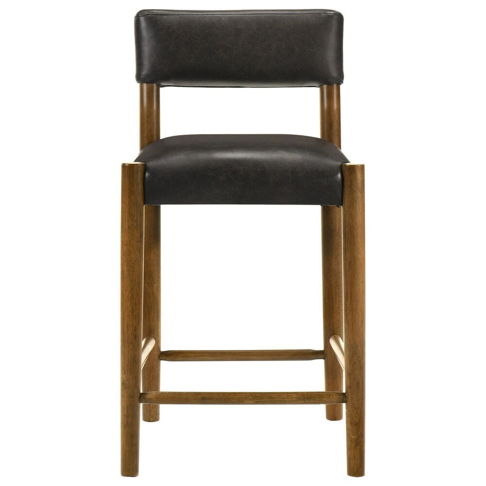 Armen Living Bennet Counter Height Stool in Rich Walnut, , large