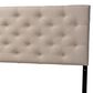 Baxton Studio Viviana Queen Upholstered Headboard in Light Beige, , large