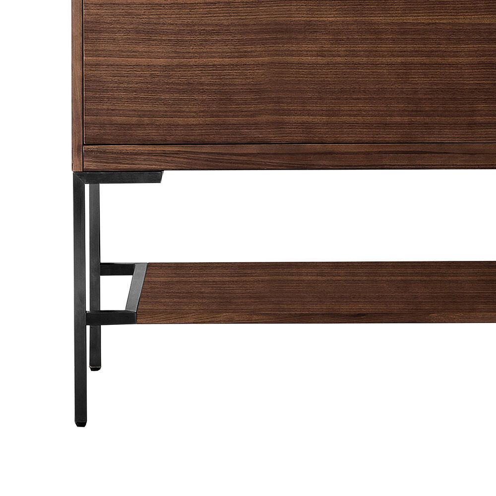 James Martin Vanities Mantova 35.4&quot; Single Vanity Cabinet in Mid-Century Walnut and Champagne Brass, , large
