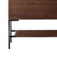 James Martin Vanities Mantova 35.4" Single Vanity Cabinet in Mid-Century Walnut and Champagne Brass, , large