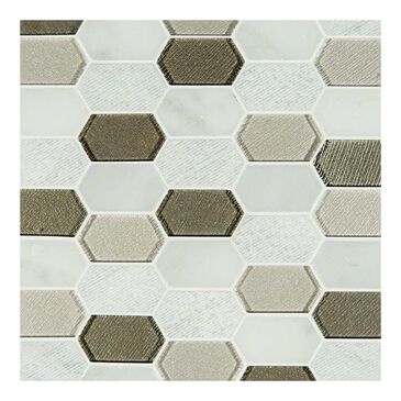 MS International Inessa Blanco 12" x 12" Natural Stone Mosaic Sheet, , large