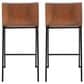 Lumisource Mason Mara Counter Stool with Green Cushion in Black and Walnut (Set of 2), , large