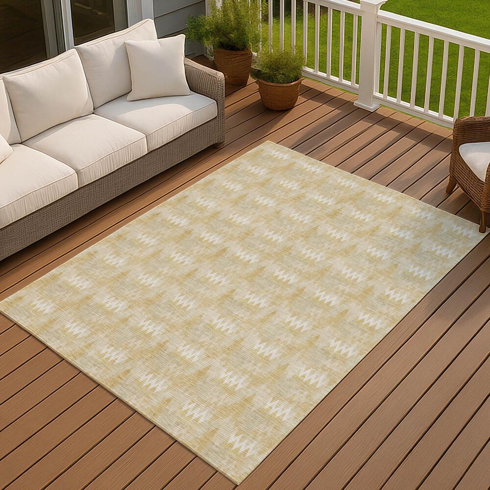 Dalyn Rug Company Soft Essentials Chevron Gold 5' x 7'6" Area Rug, , large