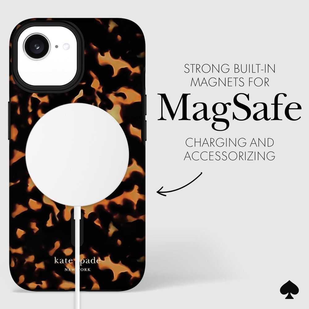 Kate Spade Protective MagSafe Case for Apple iPhone 16e/15/14/13 in Transparent Tortoise, , large