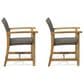 Hearth and Haven Hampton Outdoor Dining Chair in Brown (Set of 2), , large
