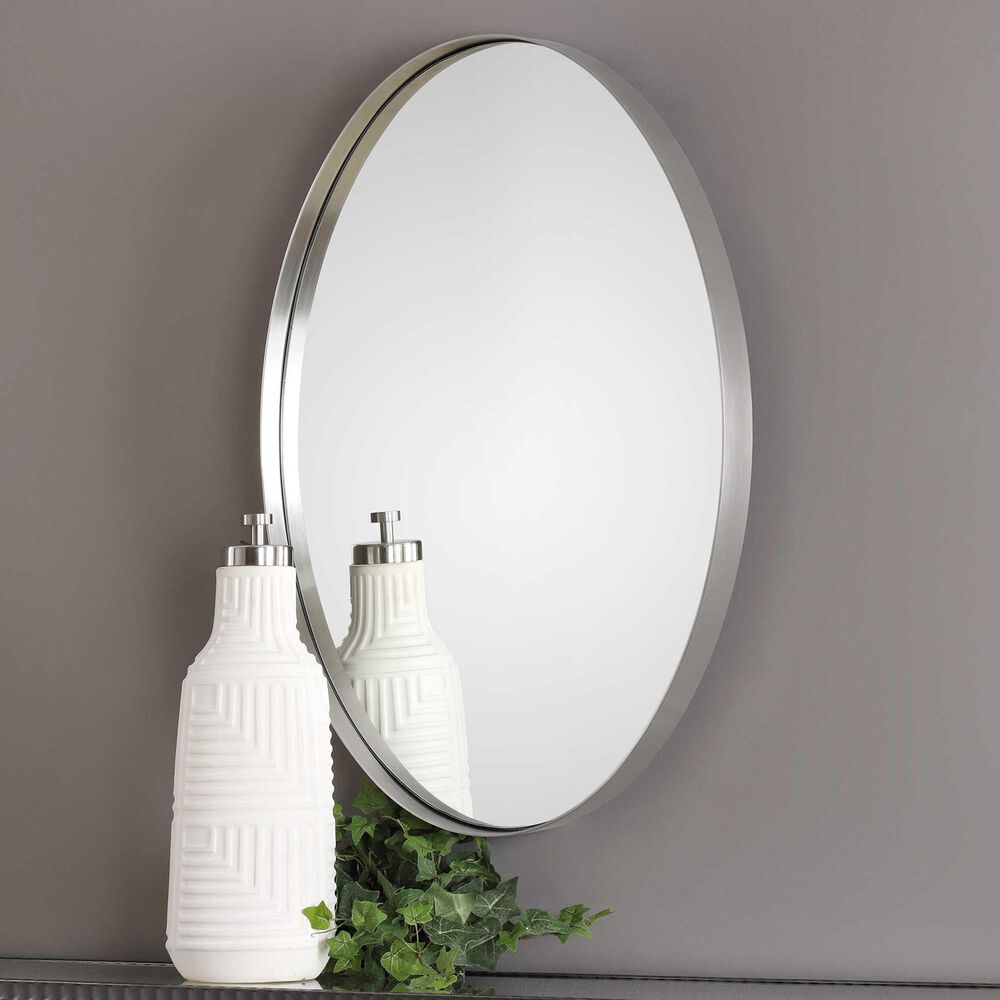 Uttermost Pursley Mirror in Nickel, , large