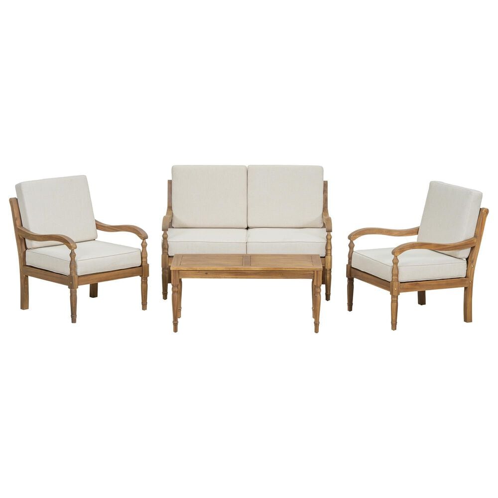 HOMLUX 4-Piece Outdoor Conversation Set in Beige, , large