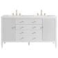James Martin Vanities Myrrin 60" Double Vanity in Bright White with 3 cm White Zeus Quartz Top, , large