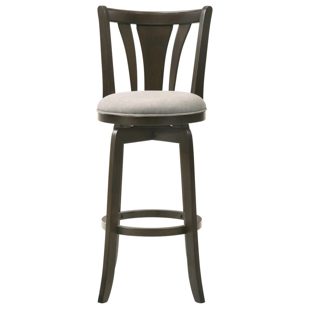 Armen Living Elle Swivel Barstool in Dark Roast, , large