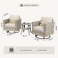 HOMLUX 3-Piece Outdoor Conversation Set in Beige, , large