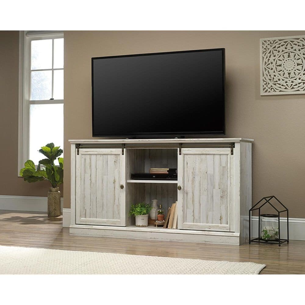 Sauder Barrister Lane 61" Entertainment Credenza in White Plank, , large