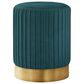 Monarch Specialties Ottoman with Gold Metal Base in Turquoise, , large