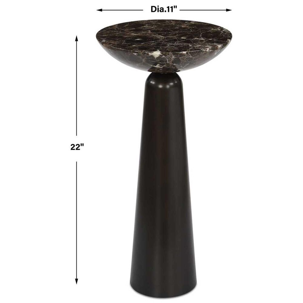 Uttermost Hastings Accent Table in Dark Bronze, White and Brown, , large