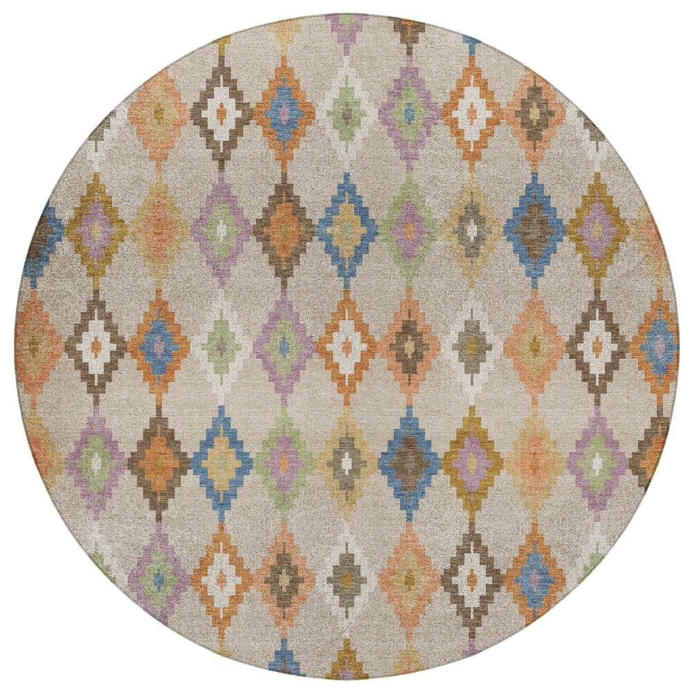 Dalyn Rug Company Kenner Beige 8" Round Area Rug, , large