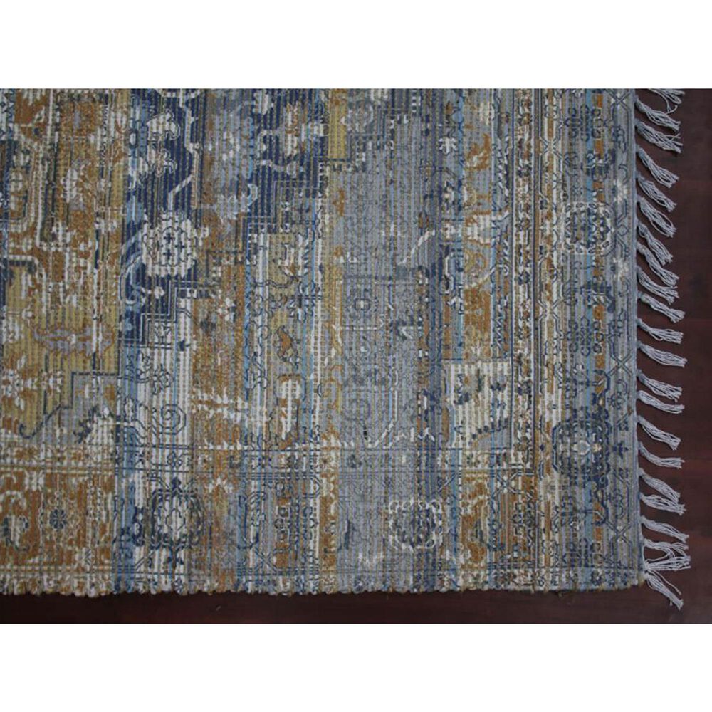 Amer Rugs Prairie 2&#39; x 3&#39; Denim and Orange Area Rug, , large